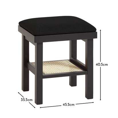 Charlie Black Dressing Table Stool