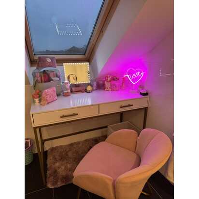 Marie White Dressing Table with Drawers