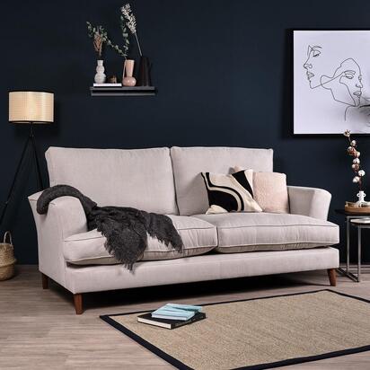 Frankie 2 Seater Small Sofa - Natural Clay