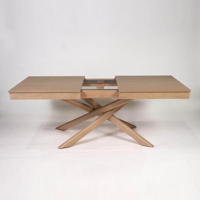 Amelia Whitewash Wood Dining Table - Extendable