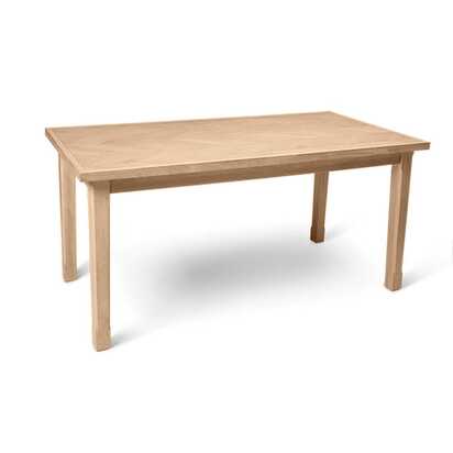 Ella Pale Oak Wood Parquet Dining Table