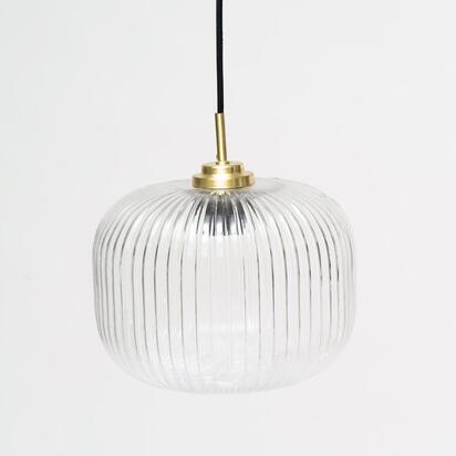 Elland 25cm Single Glass Pendant Light - Gold