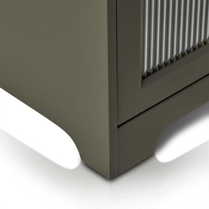 Lua 2 Door Small Sideboard - Fir Green with Glass Door