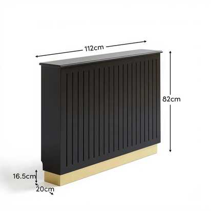 Iliana Medium Radiator Cover in Charcoal Grey