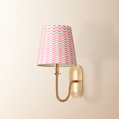 Loop wall fitting in brass