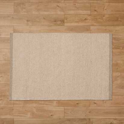 Cotham Clay & Natural Striped Wool with Cotton Rug - 200 x 290cm