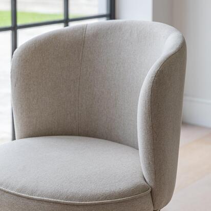 Jacob Sand Dining Chairs - Set of 2 - Black Legs