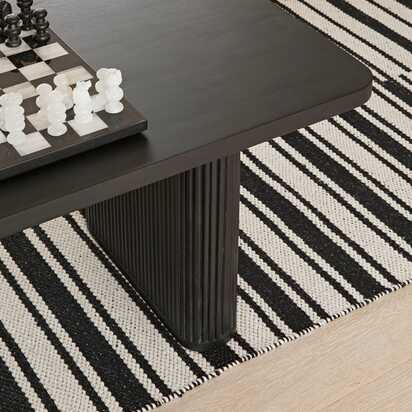 Orla Black Mango Wood Coffee Table