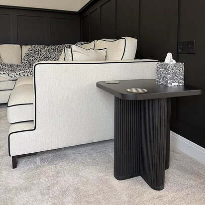 Orla Black Mango Wood Square Side Table