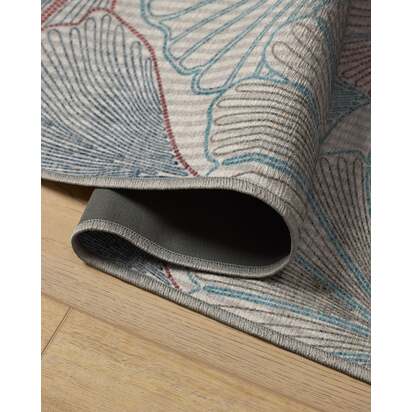 Deniz Blue & Red Flatwoven Rug - 75 x 215 cm - Rug + Pad System