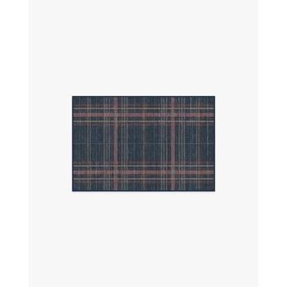 Beckett Navy Flatwoven Rug - 60 x 90 cm - Rug + Pad System