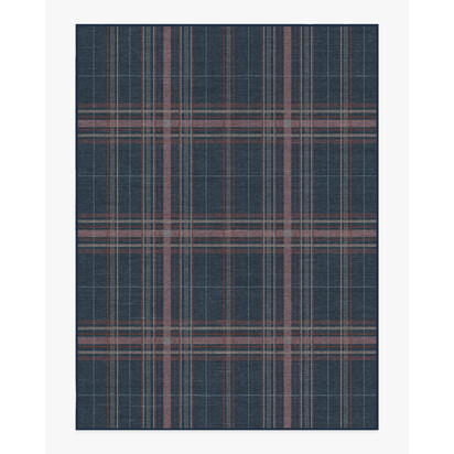 Beckett Navy Flatwoven Rug - 275 x 365 cm - Rug + Pad System