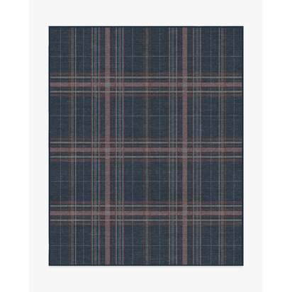 Beckett Navy Flatwoven Rug - 245 x 305 cm - Rug + Cushioned Pad System