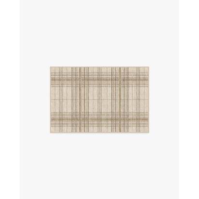 Beckett Neutral Flatwoven Rug - 60 x 90 cm - Rug + Cushioned Pad System