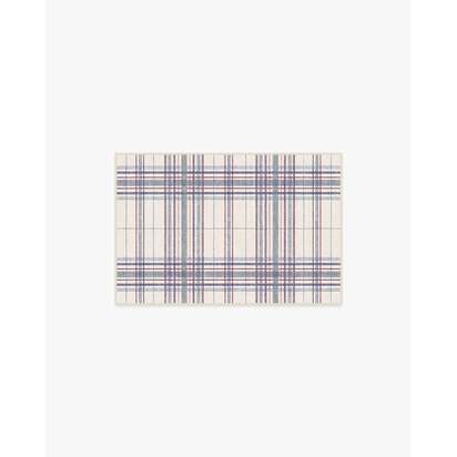 Beckett Blue & Red Flatwoven Rug - 60 x 90 cm - Rug + Pad System