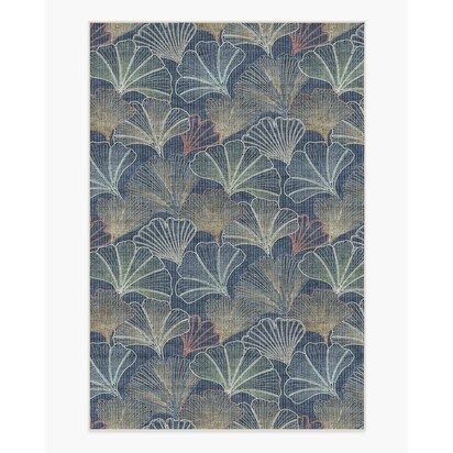 Deniz Navy Flatwoven Rug - 185 x 275 cm - Rug + Pad System