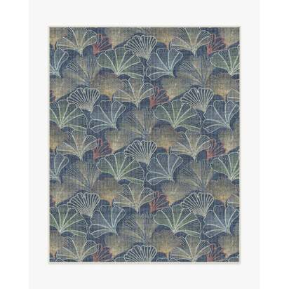 Deniz Navy Flatwoven Rug - 245 x 305 cm - Rug + Pad System