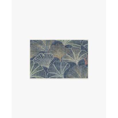 Deniz Navy Flatwoven Rug - 60 x 90 cm - Rug + Cushioned Pad System