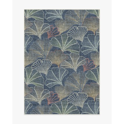 Deniz Navy Flatwoven Rug - 150 x 215 cm - Rug + Cushioned Pad System