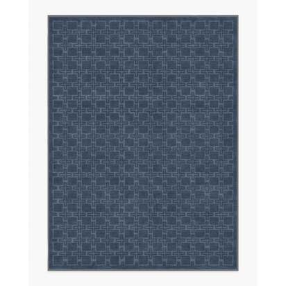 Fletcher Blue Flatwoven Rug - 275 x 365 cm - Rug + Cushioned Pad System