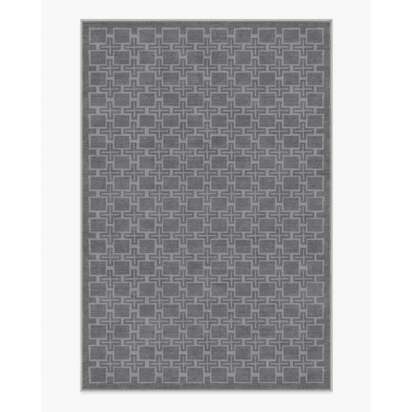 Fletcher Grey Flatwoven Rug - 185 x 275 cm - Rug + Pad System