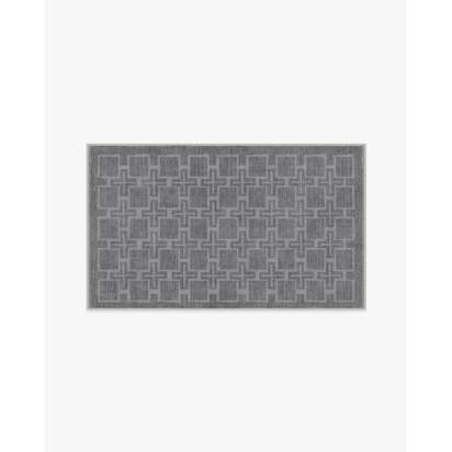 Fletcher Grey Flatwoven Rug - 90 x 150 cm - Rug + Cushioned Pad System