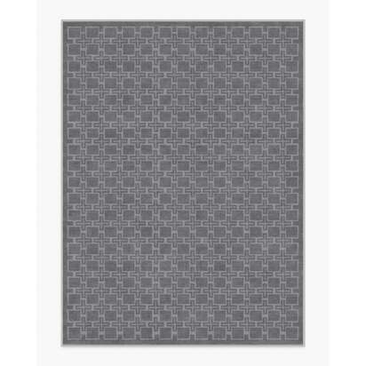 Fletcher Grey Flatwoven Rug - 275 x 365 cm - Rug + Cushioned Pad System