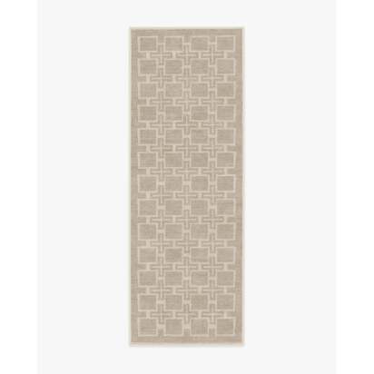 Fletcher Neutral Flatwoven Rug - 75 x 215 cm - Rug + Pad System