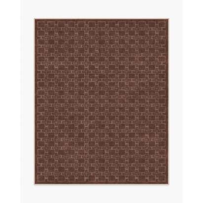 Fletcher Rust Flatwoven Rug - 245 x 305 cm - Rug + Pad System