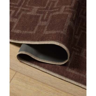 Fletcher Rust Flatwoven Rug - 75 x 215 cm - Rug + Cushioned Pad System