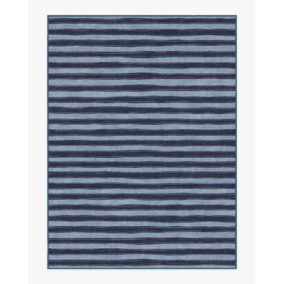 Marin Navy Flatwoven Rug - 275 x 365 cm - Rug + Pad System