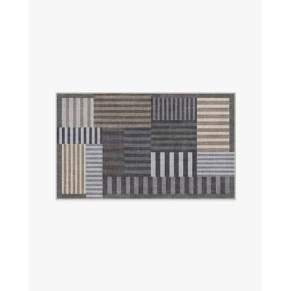 Maritime Grey Flatwoven Rug - 90 x 150 cm - Rug + Cushioned Pad System