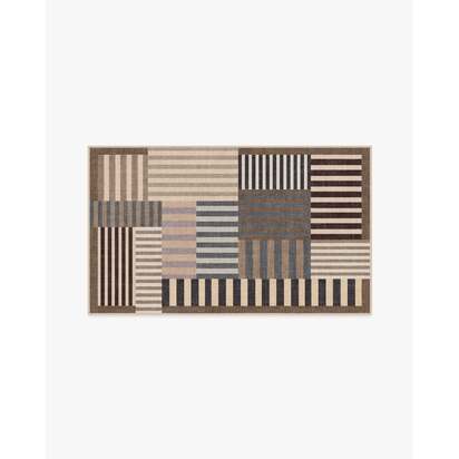 Maritime Neutral Flatwoven Rug - 90 x 150 cm - Rug + Cushioned Pad System