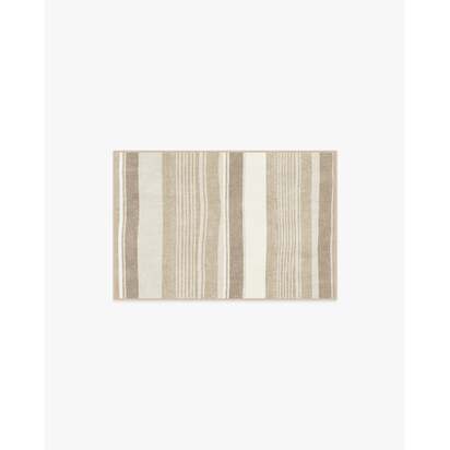 Naia Neutral Flatwoven Rug - 60 x 90 cm - Rug + Cushioned Pad System