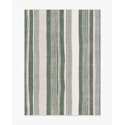 Naia Olive Flatwoven Rug - 150 x 215 cm - Rug + Cushioned Pad System