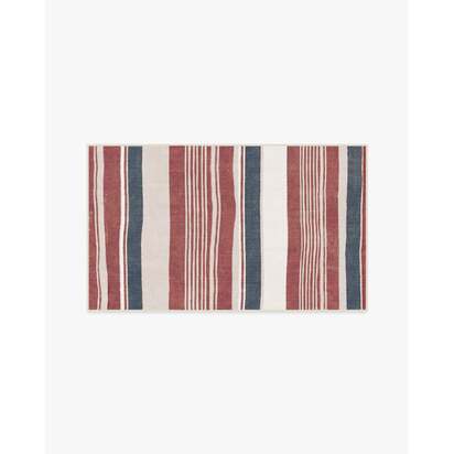 Naia Red Flatwoven Rug - 90 x 150 cm - Rug + Pad System
