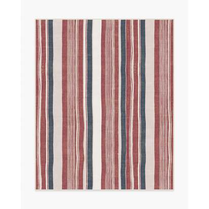 Naia Red Flatwoven Rug - 245 x 305 cm - Rug + Pad System