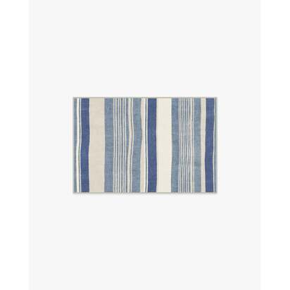 Naia Slate Blue Flatwoven Rug - 60 x 90 cm - Rug + Pad System
