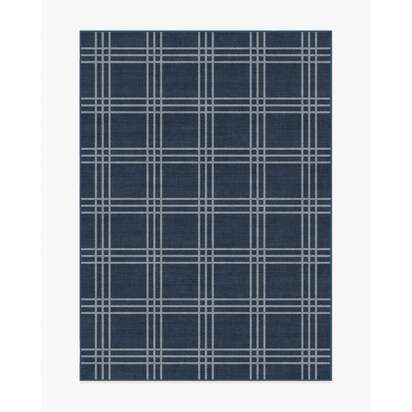 Pierre Navy Flatwoven Rug - 150 x 215 cm - Rug + Pad System