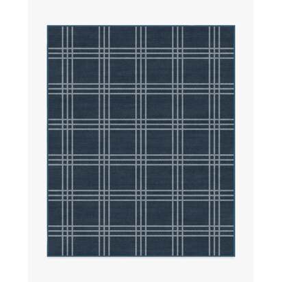Pierre Navy Flatwoven Rug - 245 x 305 cm - Rug + Pad System