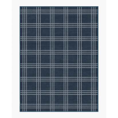 Pierre Navy Flatwoven Rug - 275 x 365 cm - Rug + Pad System