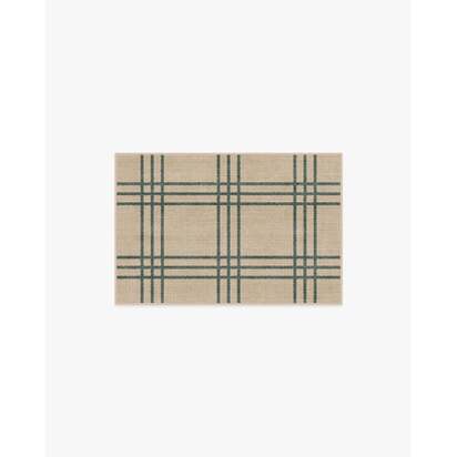 Pierre Olive & Natural Flatwoven Rug - 60 x 90 cm - Rug + Pad System