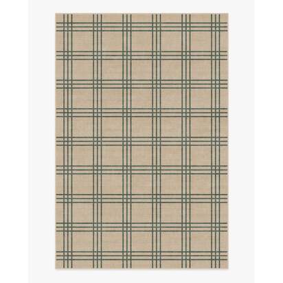 Pierre Olive & Natural Flatwoven Rug - 185 x 275 cm - Rug + Pad System