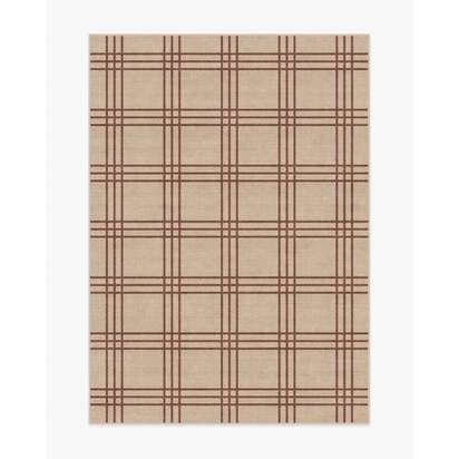 Pierre Rust & Natural Flatwoven Rug - 150 x 215 cm - Rug + Cushioned Pad System