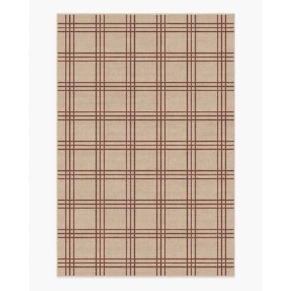 Pierre Rust & Natural Flatwoven Rug - 185 x 275 cm - Rug + Cushioned Pad System