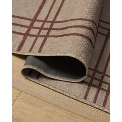 Pierre Rust & Natural Flatwoven Rug - 185 x 275 cm - Rug + Cushioned Pad System