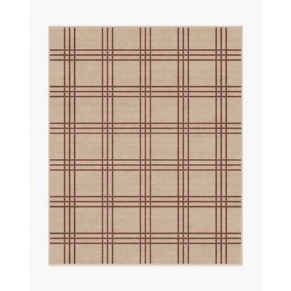 Pierre Rust & Natural Flatwoven Rug - 245 x 305 cm - Rug + Cushioned Pad System