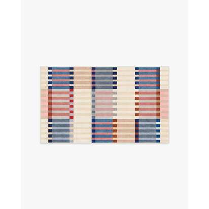 Quincy Multicolour Flatwoven Rug - 90 x 150 cm - Rug + Pad System