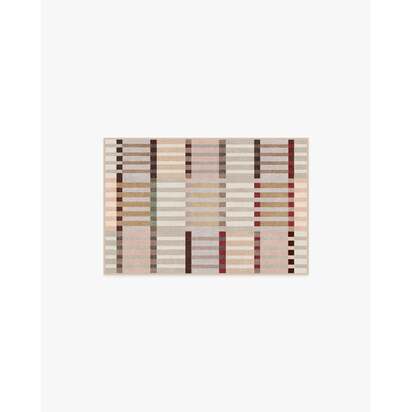 Quincy Natural Multicolour Flatwoven Rug - 60 x 90 cm - Rug + Cushioned Pad System