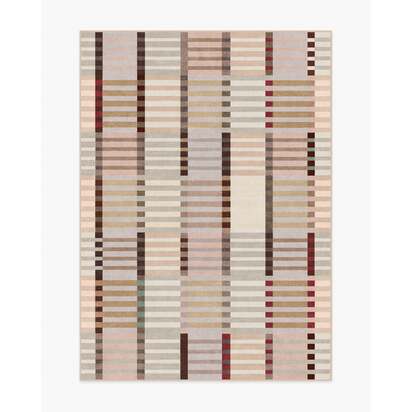 Quincy Natural Multicolour Flatwoven Rug - 150 x 215 cm - Rug + Cushioned Pad System